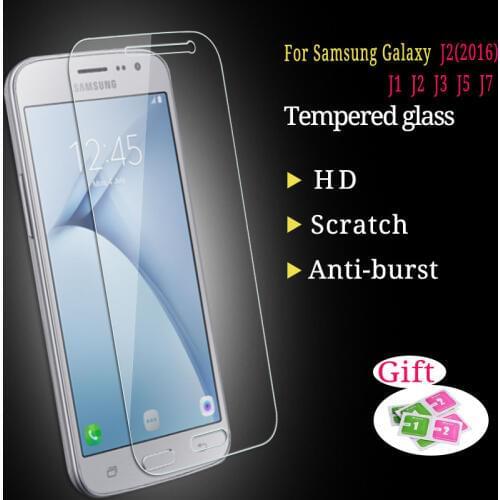 0.3mm 9H Tempered Glass For Samsung Galaxy J1 J2 J3 J5 J7 2015 2016 Explosion Proof Anti Shatter Glass Screen Protector Film
