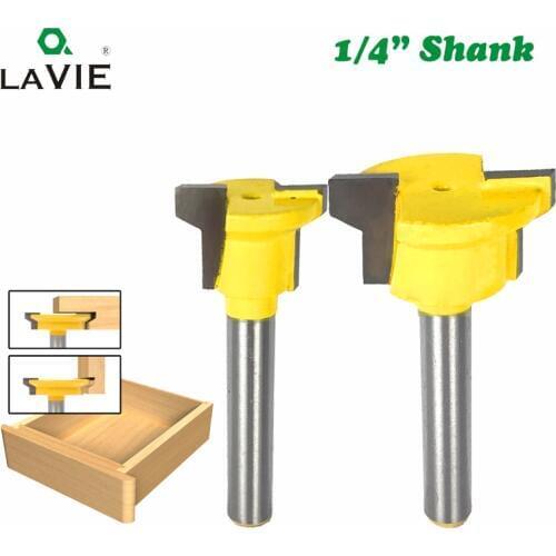 1/4" Shank Drawer Molding Router Bit Drawer Lock Tenon Knife Plug Wood Milling Cutter Door Woodworking Mitered Tool