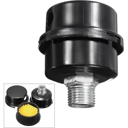 1pcs 1/2" MPT 20.5mm Compressor Air Intake Filter Paper Cartridge Metal Silencer Tool accessories
