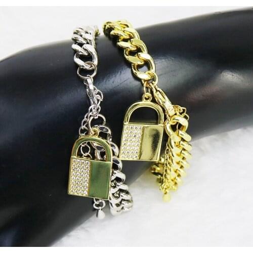 10 Pieces Lock pendant Bracelet Fashion jewelry bangle charms bracelet accessories jewelry bracelets for women jewelry 9831
