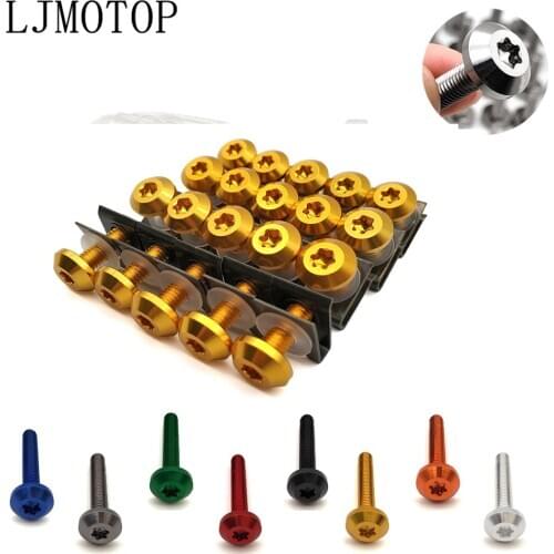 20pcs For Kawasaki Z900 Z650 VERSYS 1000 VULCAN/S 650cc Z750 Motorcycle Custom Fairing Body Bolt Screw Spring Bolts Nuts Kit M6