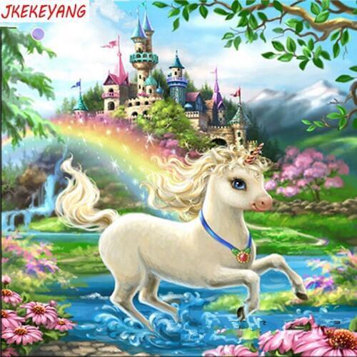 5D DIY square/round Diamond Painting unicorn Cross Stitch Diamond Embroidery Pattern Rhinestone Home Decor J2080