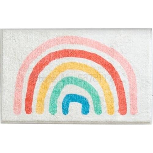 Bathroom absorbent floor mat household toilet non slip foot mat quick drying bedroom door mat entry carpet