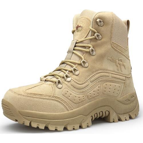 Mens Tactical Boots Special Forces Combat Boots Light Breathable Military Tactical Boots Desert Outdoor Hiking Shoes Size 45 46