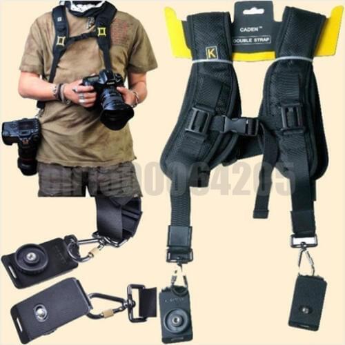 Quick soft Rapid Neck Double Shoulder Belt Strap for DSLR 1DX 5D3 5D2 5D4 60D D7000 D610 D810 D800 D500 D7100 D7200