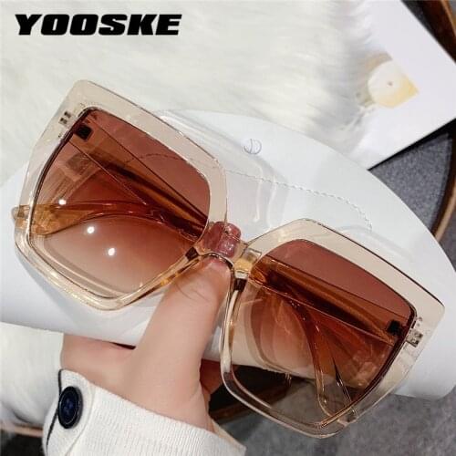 YOOSKE Colored Punk Sunglasses Women Men Irregular Square Glasses Oversized Goggles Outdoors Shades Eyeglasses Brand Designer