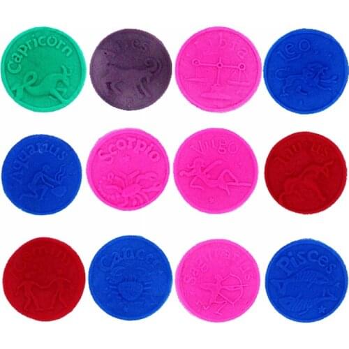 DIY silicone molds for cake decorating soap fondant mold candy mini 12 constellation chocolate cake mould bakeware F0393XZ35