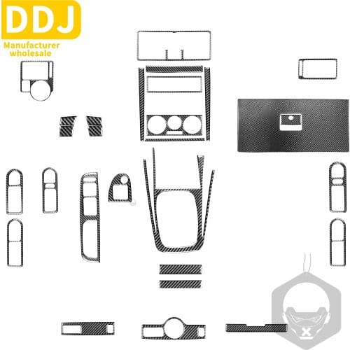 For Golf 4 Jetta Bora MK4 R32 GTI 1999 2000 2001 2002 2003 2004 Accessories Carbon Fiber Interior Gear CD AC Dashboard Sticker