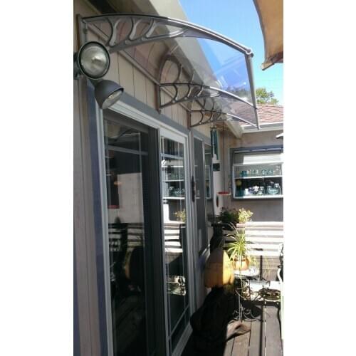 DS100240-P,100x240CM,depth 100cm,width 240cm.plastic bracket shelter awning,polycarbonate sheet cover shelter awning