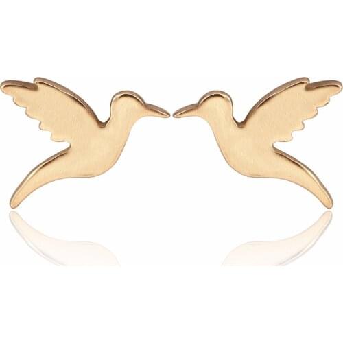 Jisensp Cute Bird Stud Earrings for Women Small Animal Stud Earrings pendientes Fashion Earrings Jewelry Party Gifts