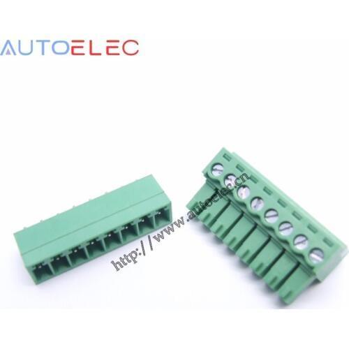 100sets 8Pin way Pitch 3.81mm straight pin Pcb terminal blocks connector relay terminal block connector electrical terminals