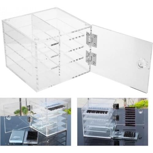 False Eyelash Extension Carrying Box Acrylic Storage Box 8 Layers Makeup Cosmetic Case Holder Transparent Jewelry Display 1