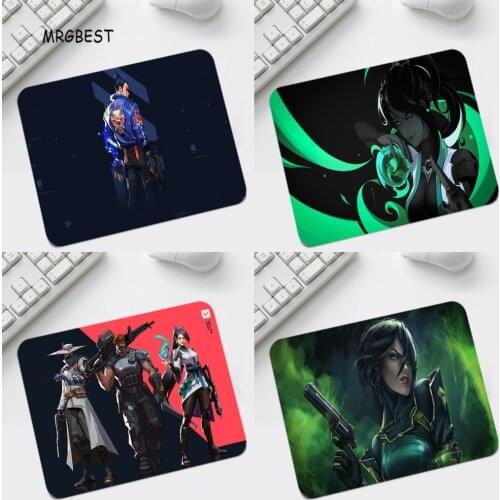 Big Promotion Valorant Mouse Pads Small Size Anti-slip Rubber Base Square Computer Mousepad for Mice Desktop