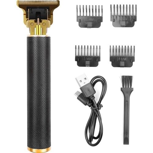 USB Professional Hair Trimmer Electric Hair Clippers Men Cordless 0mm Beard Razor Trimmers Barber Hair Cutting Remover