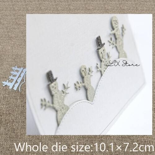 XLDesign Craft Metal Cutting Die cut dies 3pcs Snowman edge decoration scrapbook Album Paper Card Craft Embossing die cuts