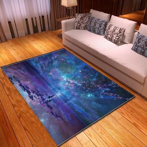 Cartoon Space Universe Planet Carpets For Kids Bedroom Play Mat Soft Flannel Children Decorate Rugs Room Floor Home Game Mat