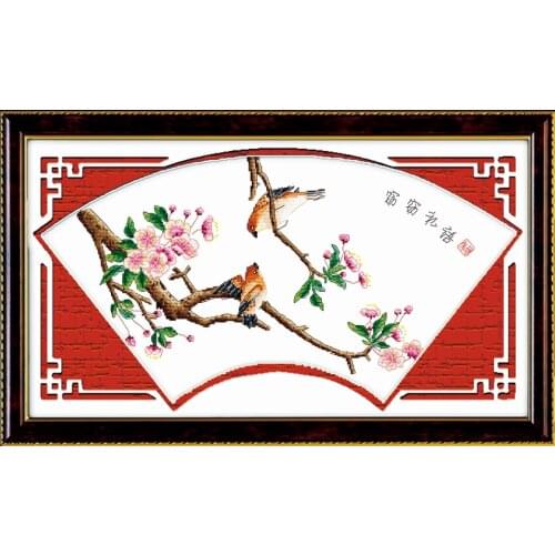 Whispering cross stitch kit 14ct 11ct pre stamped canvas cross stitching animal lover embroidery DIY handmade needlework