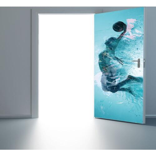 Colomac basketball pattern wall door sticker waterproof renovation sticker 3d PVC waterproof DIY home decoration accessories