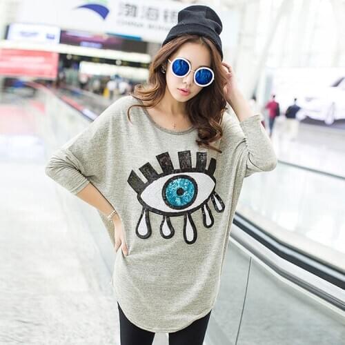 Patches for clothing T shirt tears Embroidery patch T-shirt Womens Tops Shirt Lady Clothes Stickers