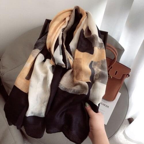 2020 New Ombre Geometry Print Fringe Scarf Shawls Long Women Beautiful Soft Trendy Hijab Wrap