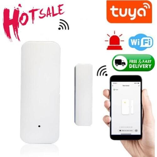 2021 New Wifi Wireless Window & Door Sensor Wifi Contact Magnetic Detector Smart Door Sensor No Battery Smart Life Google Home
