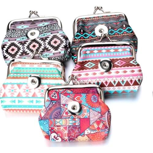 New Snap Button Jewelry Leather Coin Purse Snap Small Wallets Pouch Beauty Fit DIY 18MM Snap Buttons Unisex Women Baby