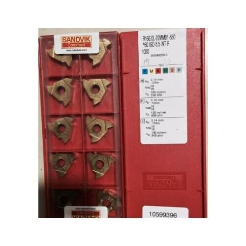 ORIGINAL 10PCS CARBIDE INSERT R166.0L-22MM01-550 1020