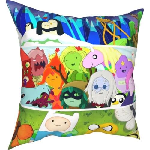 Adventure Time Jake Finn Pillowcase Printed Polyester Cushion Cover Decor Pillow Case Cover Bed Square 40*40cm