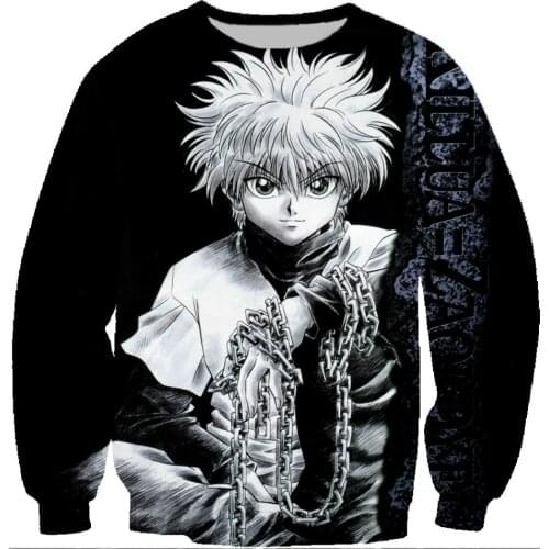 Drop ship 2019 New Fashion Long Sleeve Outerwear HUNTER X HUNTER 3D Print Men Women Hip Hop Rock Loose Streetwear Sweatshirts