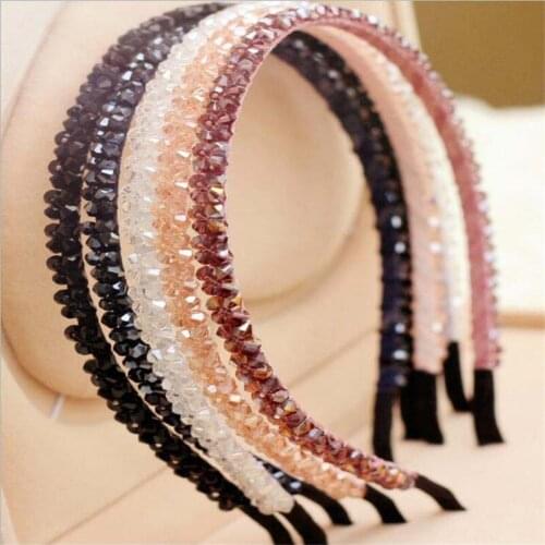Girls Shiny Luxury Rhinestone Hair Band High Quality Diamond Hair Hoop Accessories for Women Crystal Headbands Ornaments