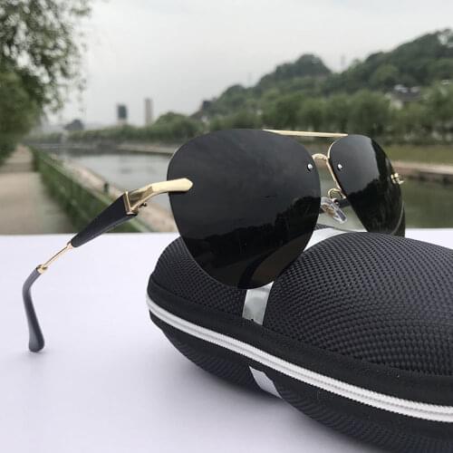 Ladies 2021 mens polarized sunglasses uv400 very light frameless high quality driving Oculos De Sol