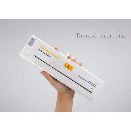 A4 thermal printer mini portable printer No ink cartridge printer USB interface Home office printer 1