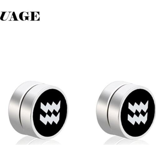 UAGE Magnet Ear Clip Ear Clip Zodiac Ear Nail Health Magnetic Slimming Earrings
