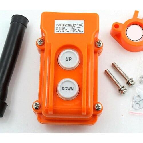 Rainproof Push Button Switch UP-Down For Hoist And Crane Pendant Control Station