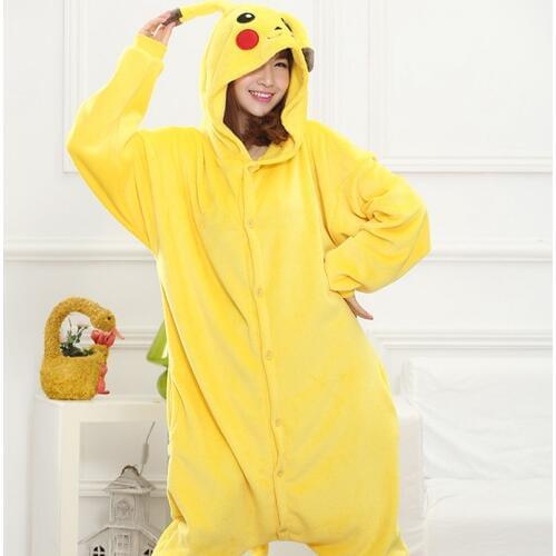 Winter Flannel Family Mother Father Kids Female Anime Animal pajamas Girl Boy pajamas Woman Hooded Home Clothing Kigurimi