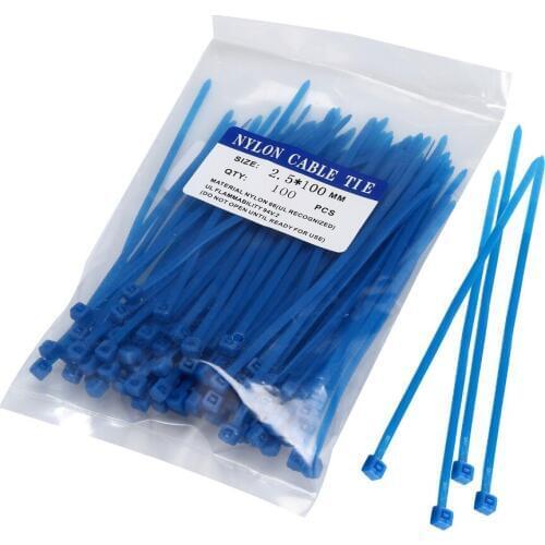 1000pcs 2.5*100mm Nylon Self-Locking Cable Ties Plastic Zip Ties Wire , Hose , Steggel Tie, Zap Strap kabelbinder