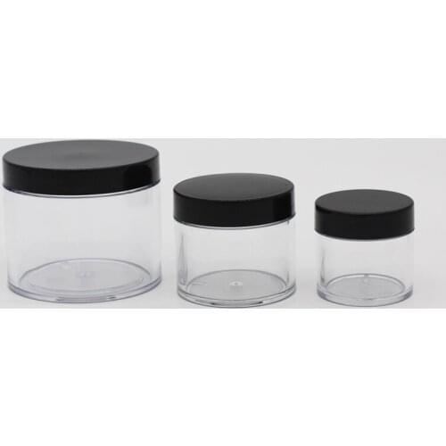 120g X 12 Clear PS Round Empty Cream Jar Container Bottles 4oz Mask Cream Plastic Bottles Empty Transparent Bottle Tea Container