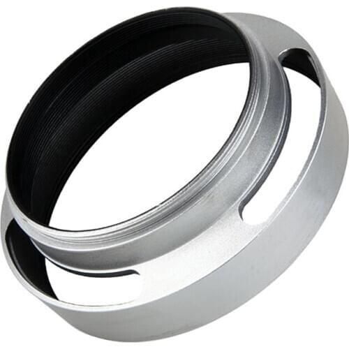 43mm Aluminium Silver Lens Oblique Cover Internal thread Hood For Leica Slr