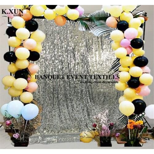 5ft 6ft 8ft Sequin Backdrop Curtain Glitter Sequin Wall Wedding Photo Booth Stage Background Event Party Decoration