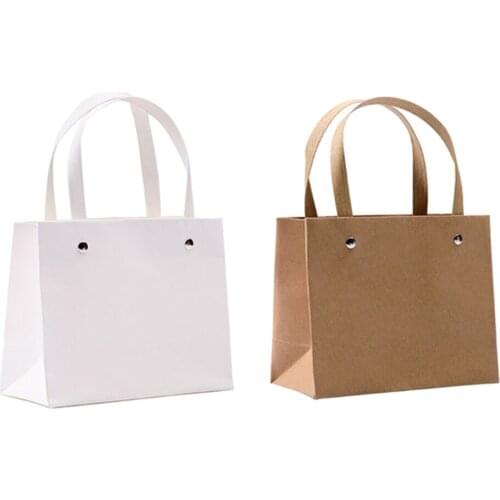5 Pieces Kraft Paper Pouch Bag Paper Jewelry Gift Storage Pouch Bag