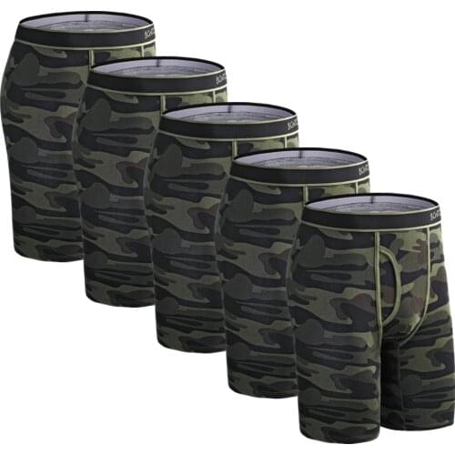 5pcs/Lot Boxer Long Underpants Cotton Panties Men Underpants Underwear Mens Calvin Boxershorts Men Sexy Boxer Shorts