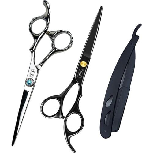 6.0 Professional Barber Scissors 440C Hairdressing Scissors Hair Thinning Shears Salon Hair Cutting Scissors Set