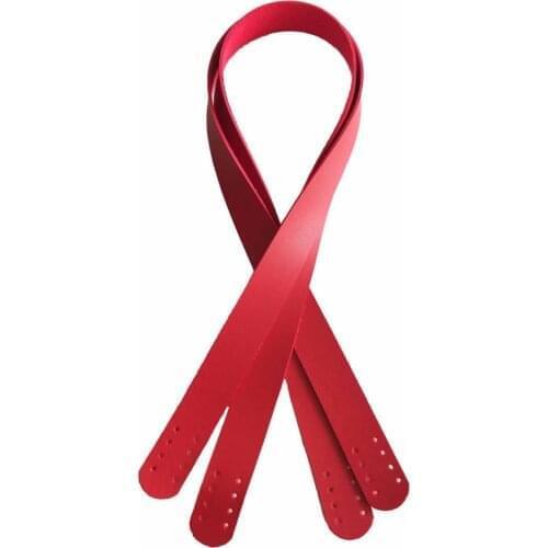 80x2.4 cm, Single Layer Faux Leather Red Color Double Handle