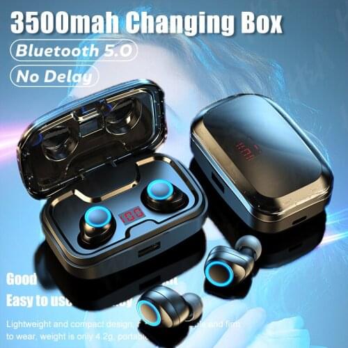 Bluetooth 5.0 Earphones TWS Wireless Headphone 9D Stereo Sports Waterproof Earbuds Headsets With Microphone 3500mAh Charging Box