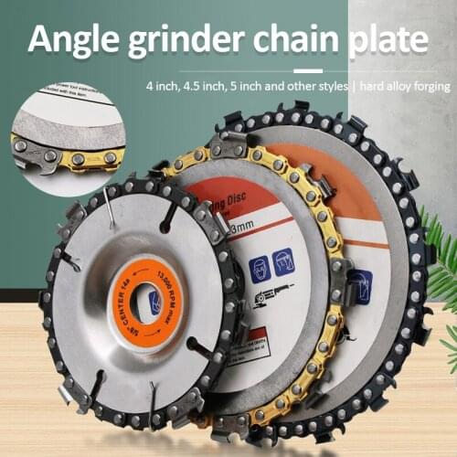 Quality 4 inch 4.5 inch 5 inch Chain Grinder Chain Saws Disc Woodworking Chain Plate Tool Wood Carving Disc Angle Grinding Tool