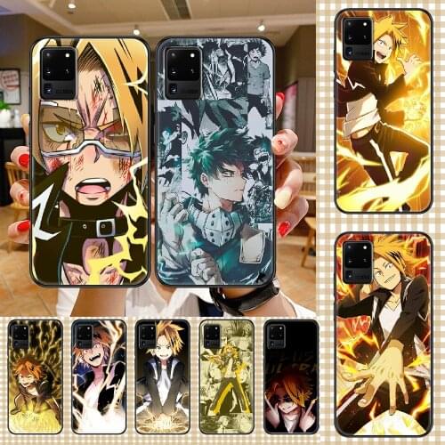 Denki Kaminari My Hero Academia Phone case For Samsung Galaxy Note 4 8 9 10 20 S8 S9 S10 S10E S20 Plus UITRA Ultra black luxury
