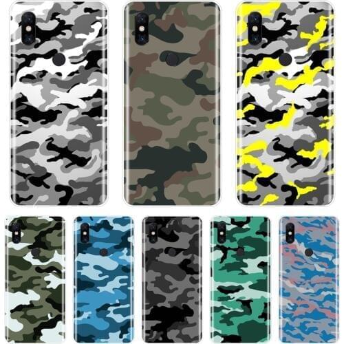Back Cover For Xiaomi Mi Note Mix 1 2 2S 3 Soft Silicone Camouflage Military Camo Army Case For Xiaomi Mi Max 1 2 3 Phone Case
