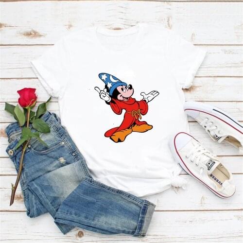 Summer Fashion Women T Shirts Short Sleeve Mickey Mouse Printed Tshirt Girls Ladies Harajuku Tee Shirts Graphic Femme Clothes