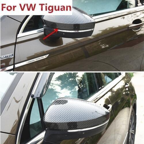 Hot For Volkswagen Tiguan L TiguanL MK2 2016 2017 2018 decoration Car rear view Rearview Side glass Mirror Cover trim frame 2pcs