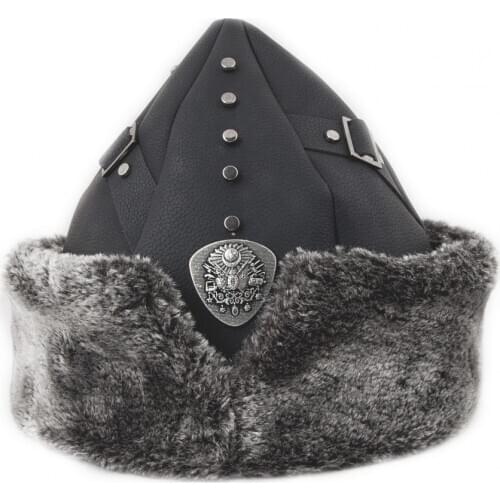 Depotalha Kürk Detaylı Üzeri Metal İşlemeli Osmanlı Armalı Yeni Şapka Börk Erkek Soğuktan Koruyucu Başlık Şık Estetik